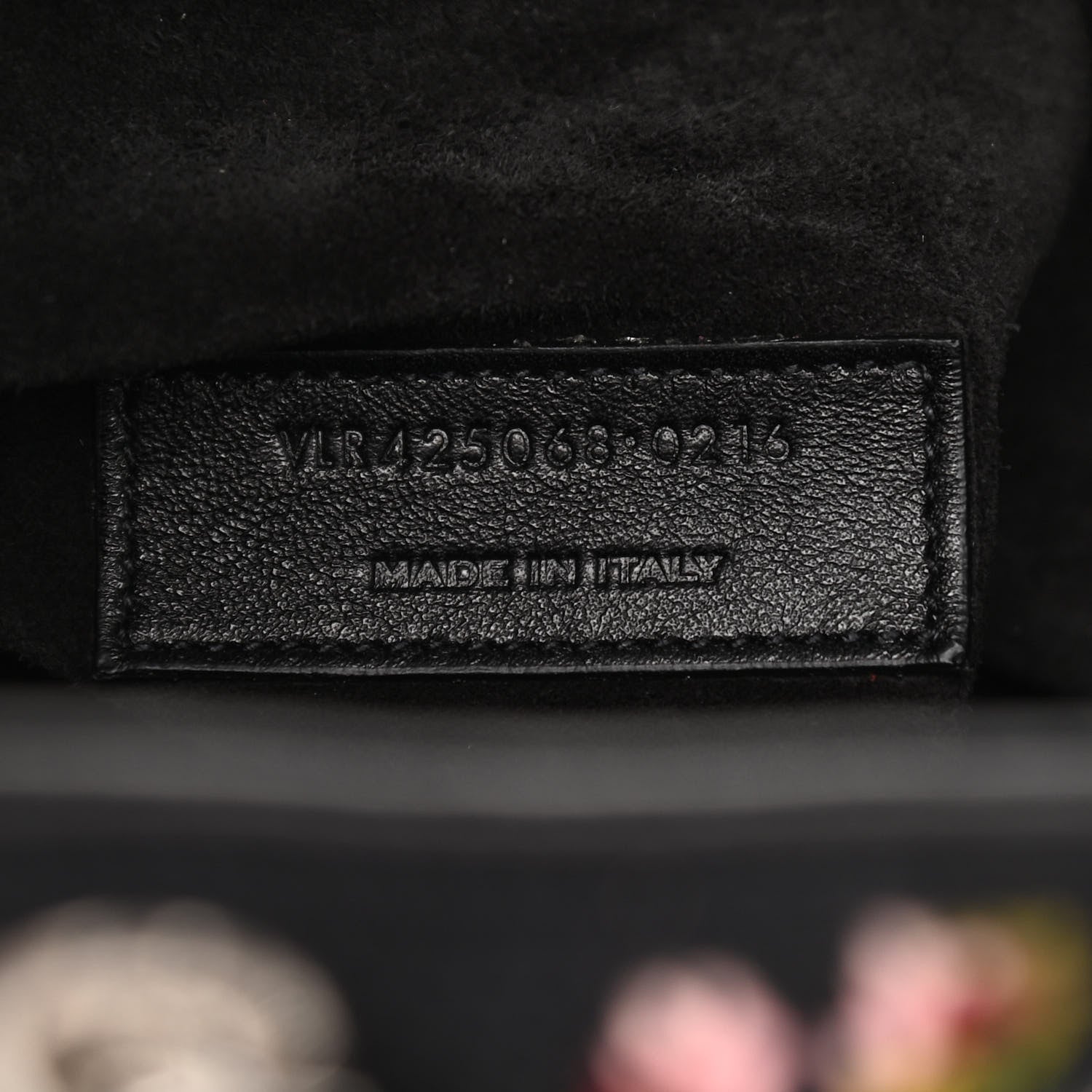 Saint Laurent Woven Wool Embroidered Baby Emmanuelle Bucket Bag Black 5 of 9