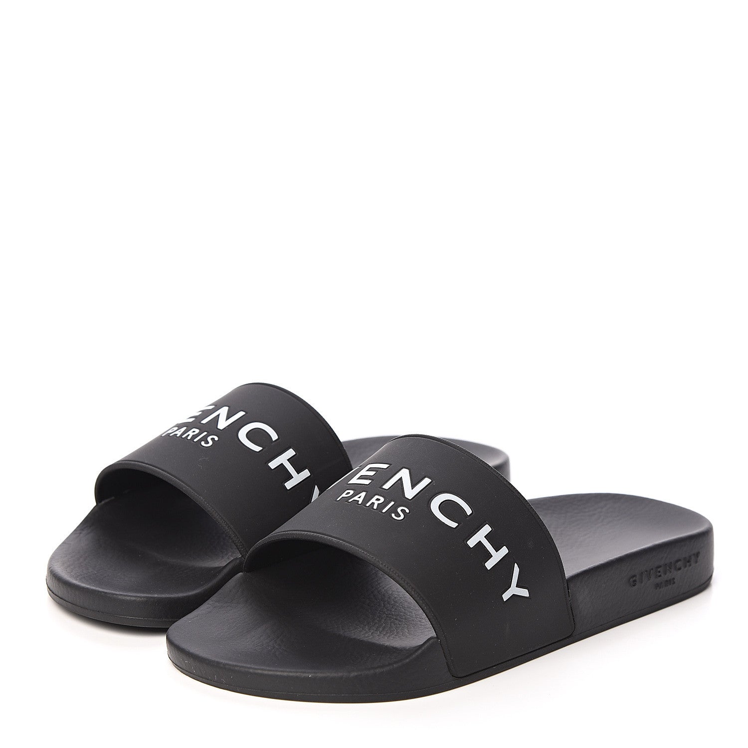 Givenchy Rubber Logo Pool Slide Sandals 38 Black 3 of 10
