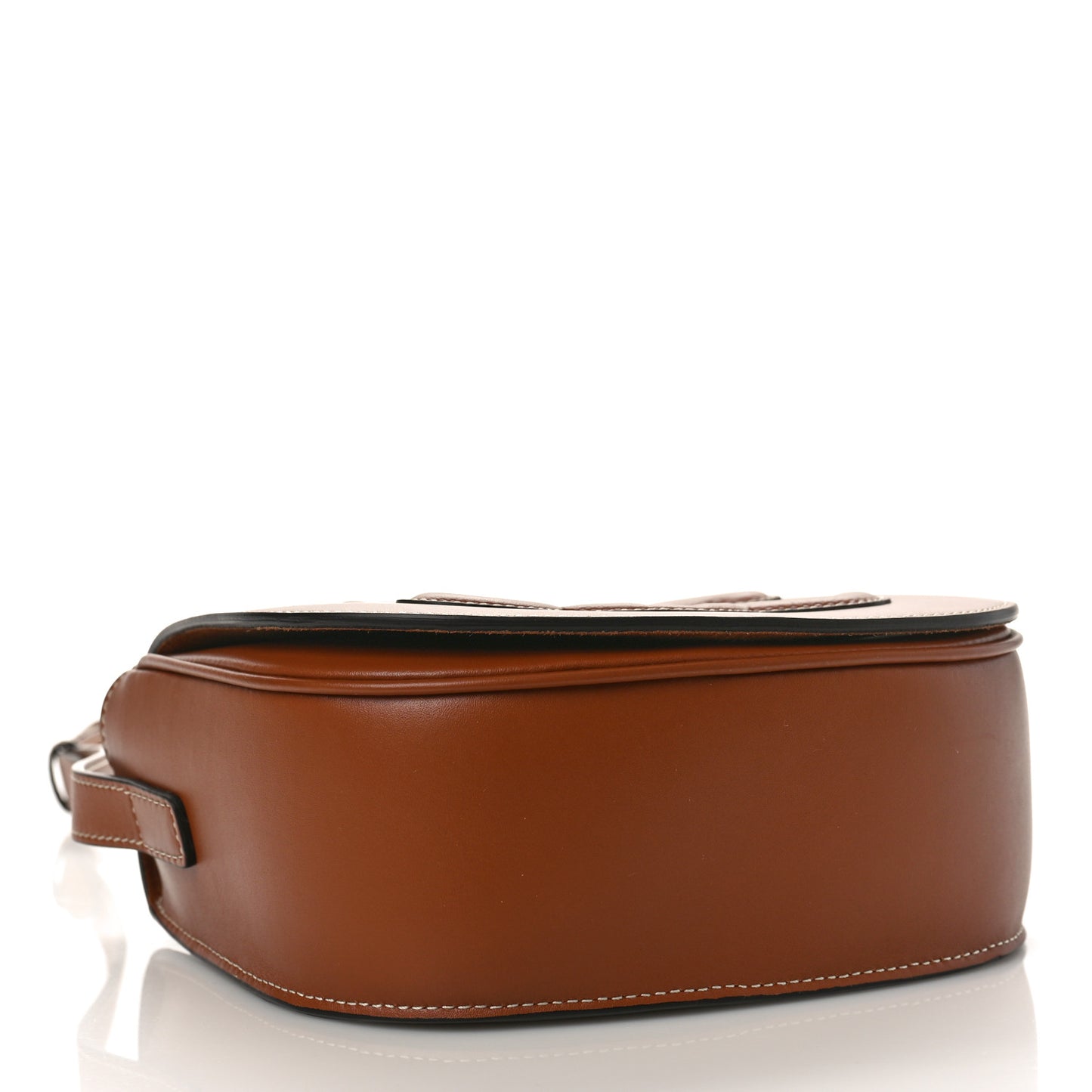 Smooth Calfskin Cuir Triomphe Folco Crossbody Bag Tan