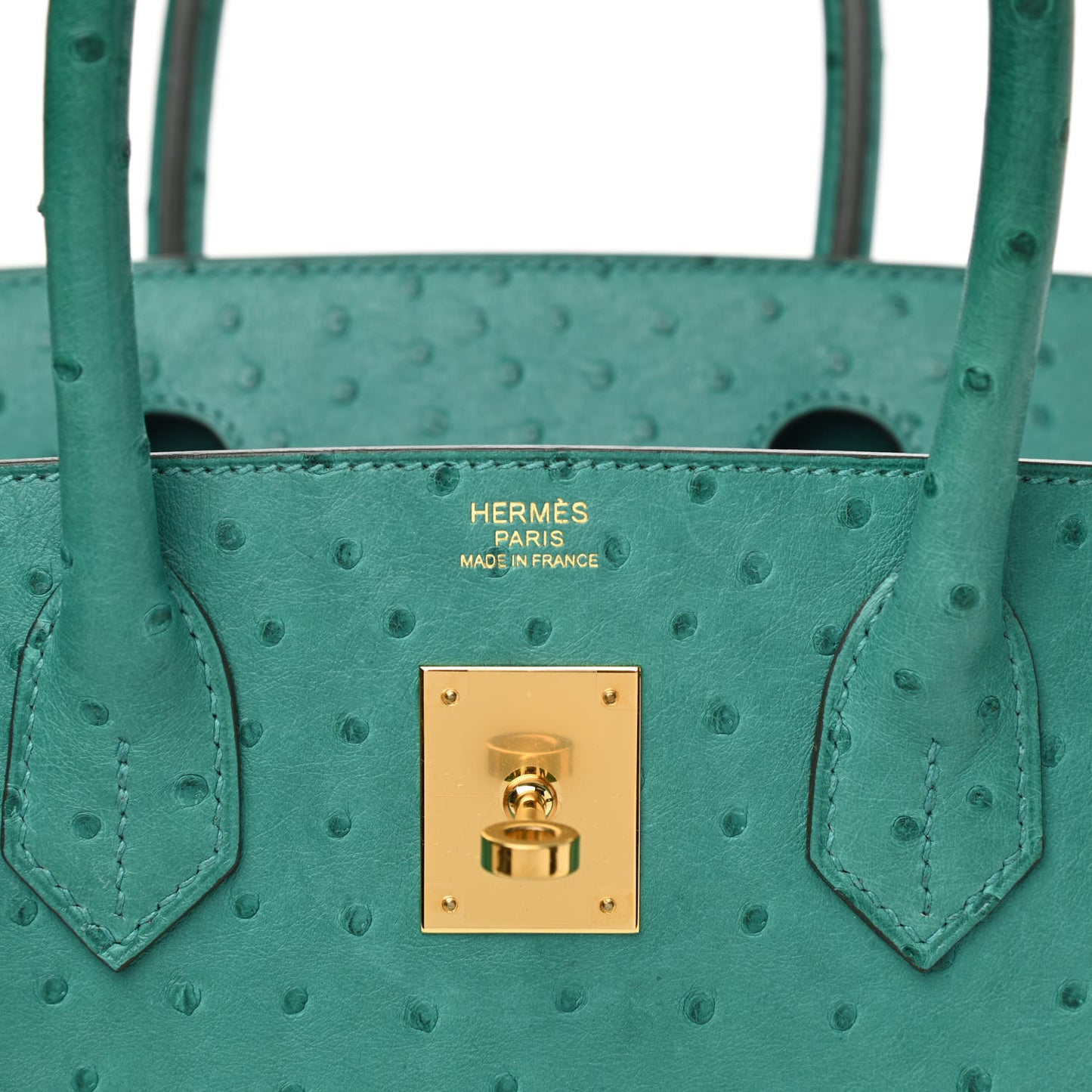 Ostrich Birkin 30 Vert Verone