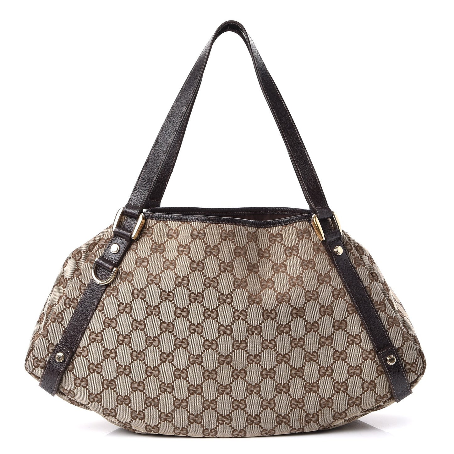 Monogram Medium Abbey Shoulder Bag Dark Brown