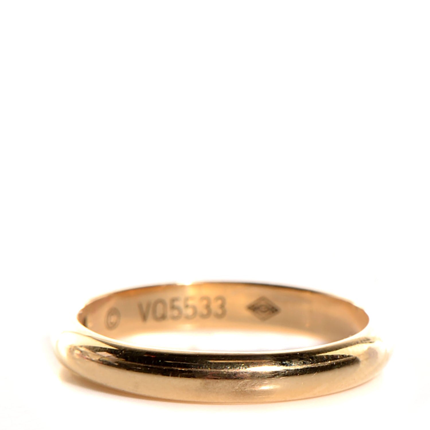 Cartier 18k Yellow Gold Diamond 2.6mm Wedding Band Ring Size 47 US 4 3 of 6