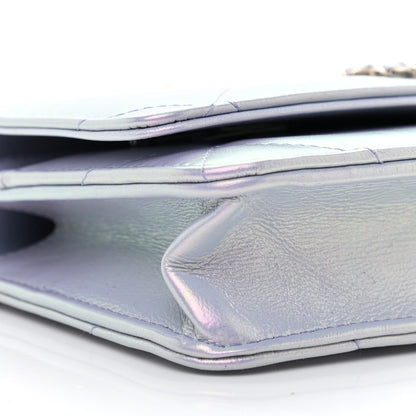 Chanel Iridescent Calfskin Quilted Chanel 19 Wallet On Chain WOC Light Purple 10 of 12
