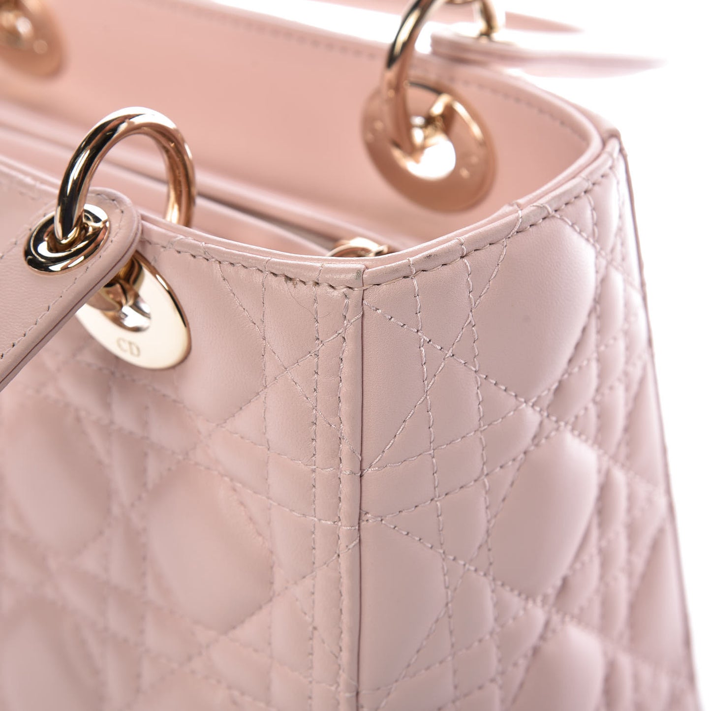 Lambskin Cannage Medium Lady Dior Light Pink