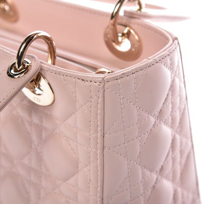 Christian Dior Lambskin Cannage Medium Lady Dior Light Pink 14 of 19