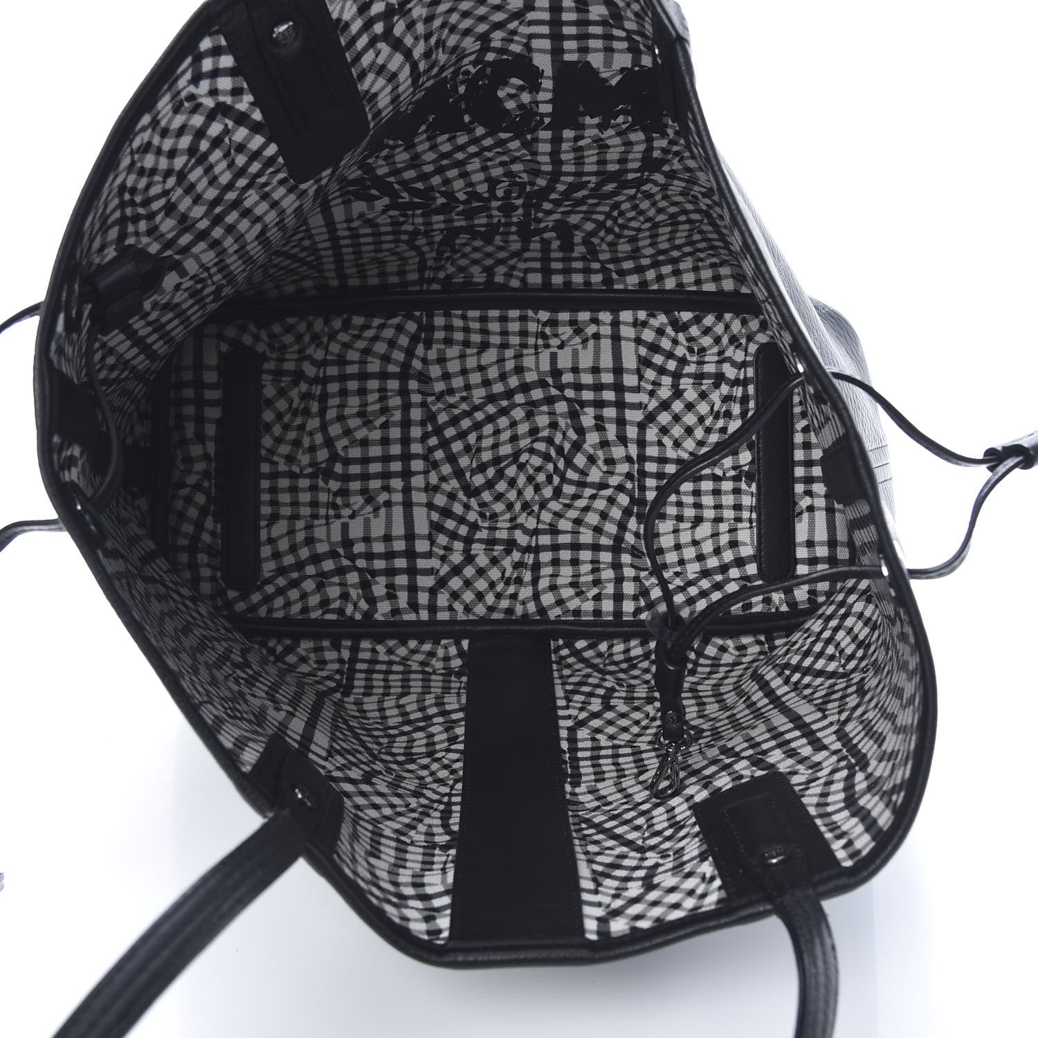 MCM Visetos Medium Liz Reversible Shopper Tote Black 8 of 15