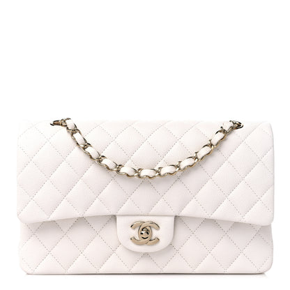 Chanel Caviar Quilted Medium Double Flap White 1 of 10