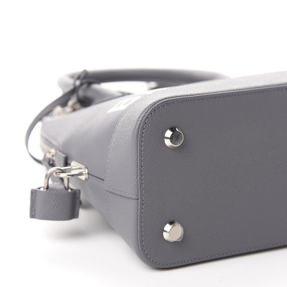 Balenciaga Signature Grained Calfskin Logo S Ville Top Handle Bag Gris Perle Fonce White 6 of 10