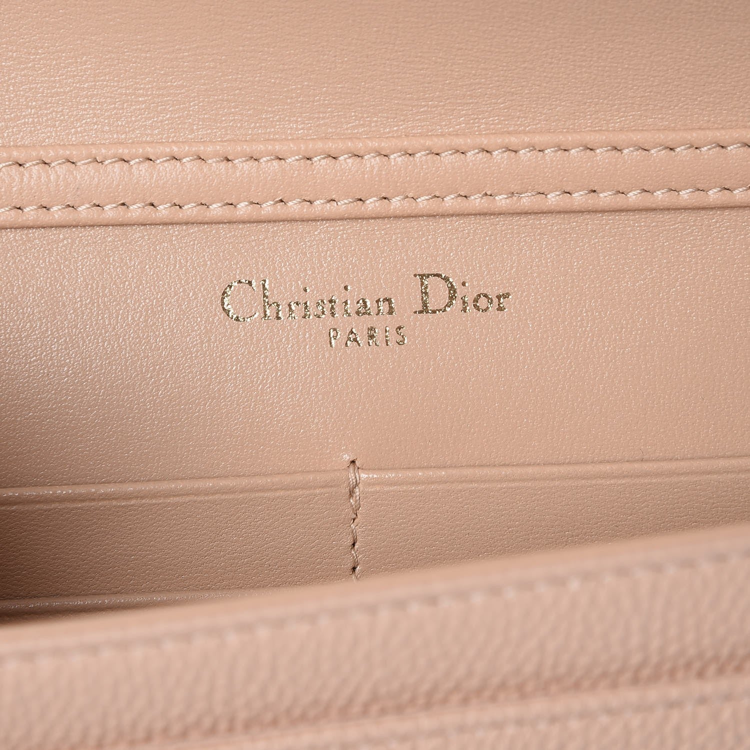 Christian Dior Grained Calfskin Diorama Wallet on Chain Pouch Rose Poudre 6 of 9