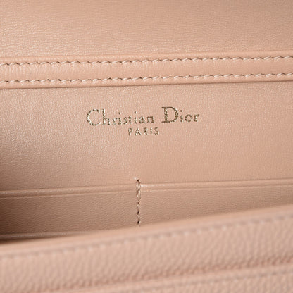 Christian Dior Grained Calfskin Diorama Wallet on Chain Pouch Rose Poudre 6 of 9