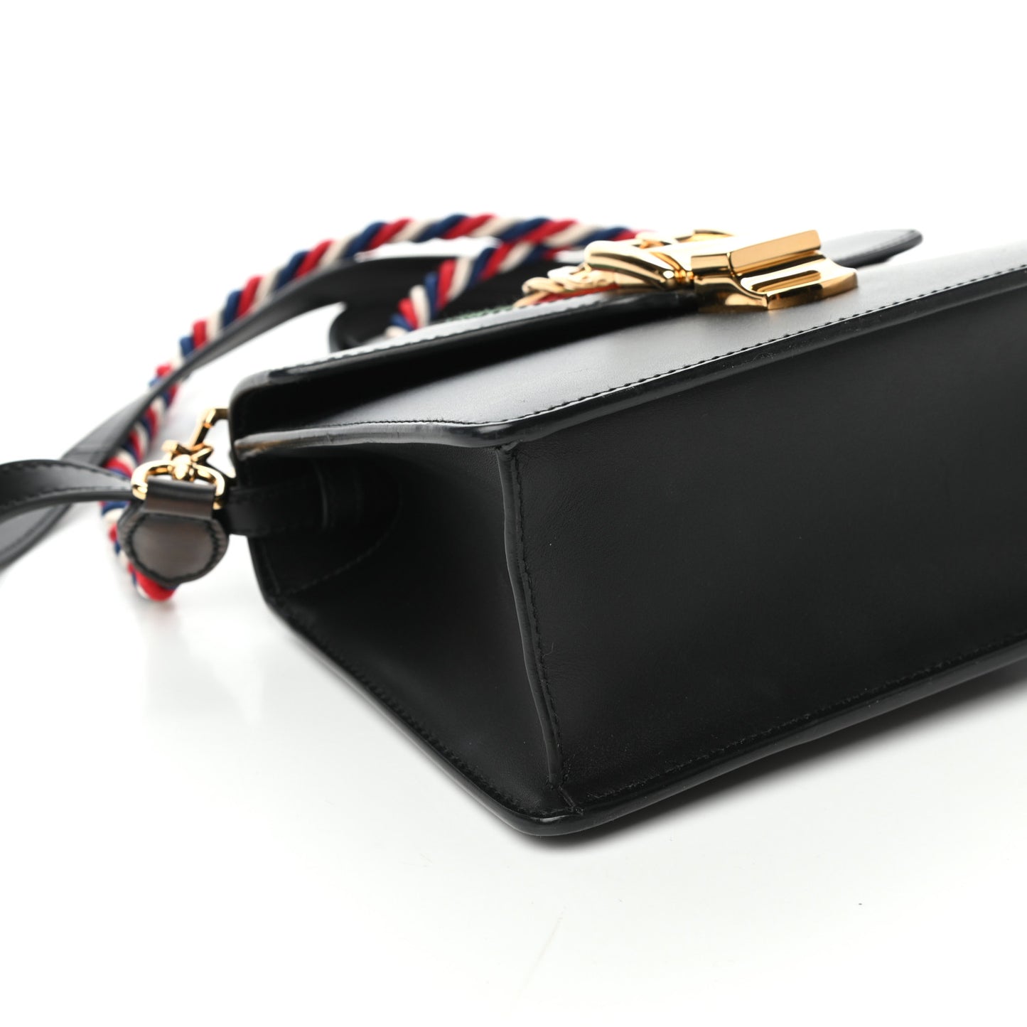 Calfskin Mini Sylvie Top Handle Bag Black