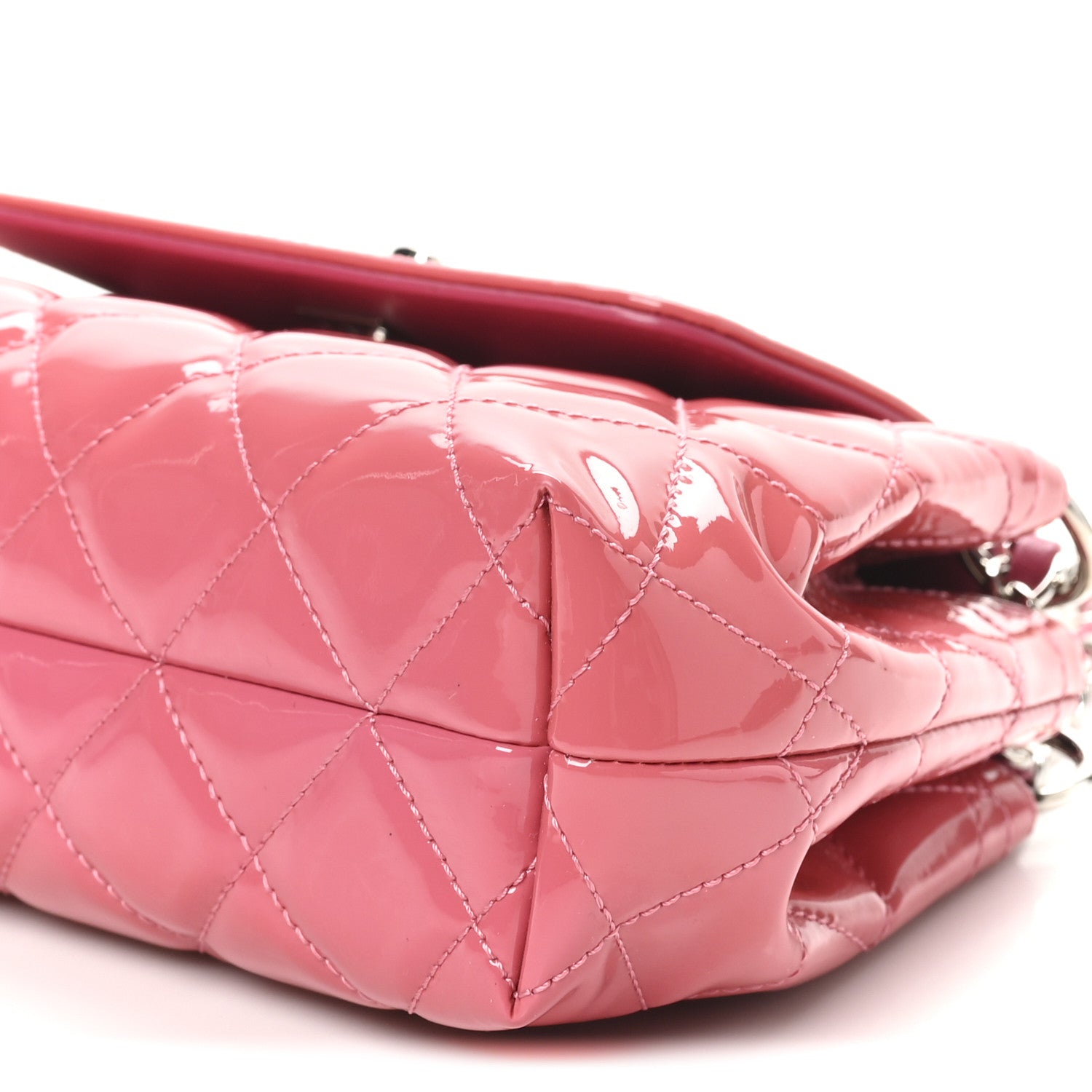 Chanel Patent Quilted Medium Coco Shine Accordion Flap Pink 10 of 11