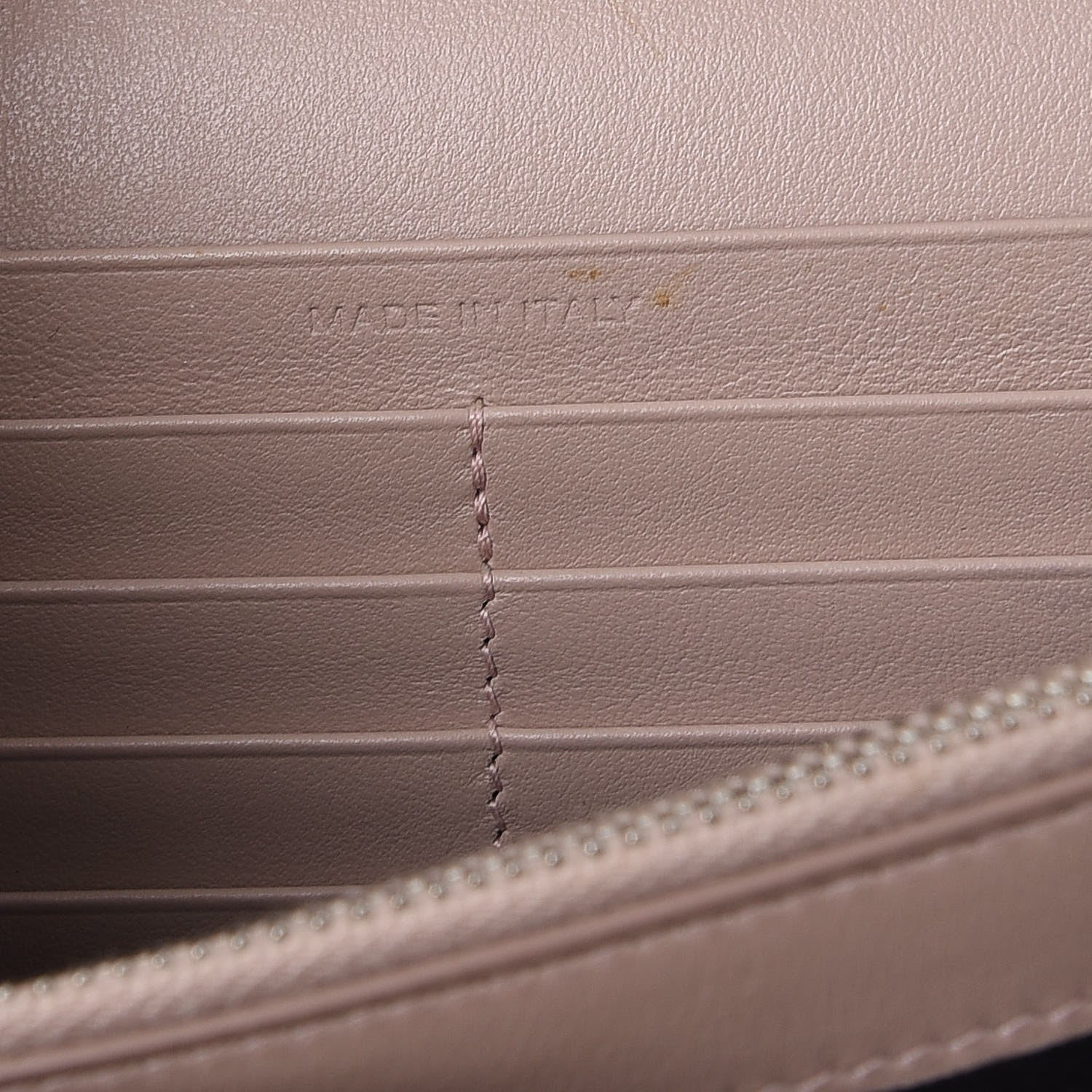 Saint Laurent Calfskin Crocodile Embossed Monogram Chain Wallet Rose Antic 7 of 11