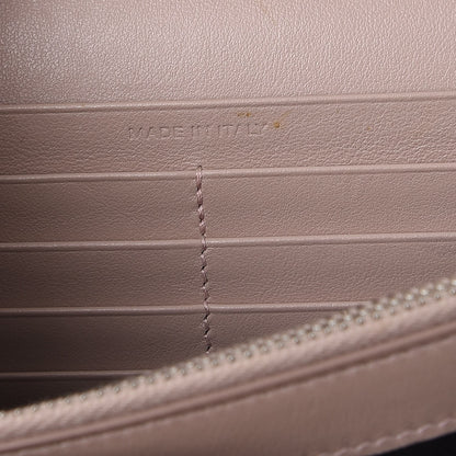Saint Laurent Calfskin Crocodile Embossed Monogram Chain Wallet Rose Antic 7 of 11