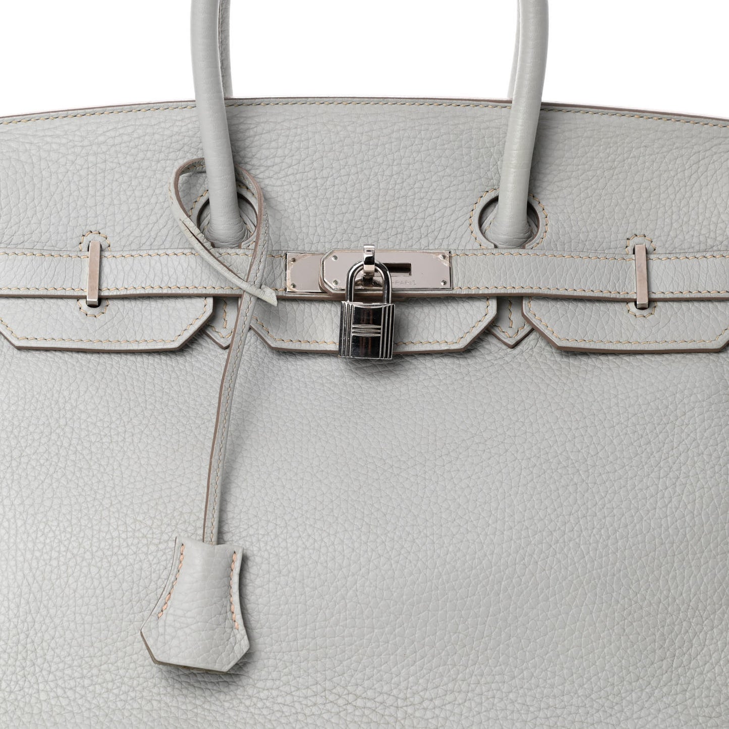 Taurillon Clemence Birkin 35 Gris Perle