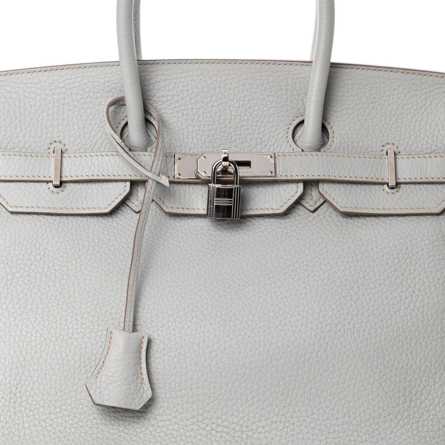 Hermes Taurillon Clemence Birkin 35 Gris Perle 7 of 13