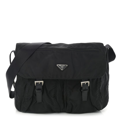 Prada Nylon Vela Messenger Bag Black 1 of 9