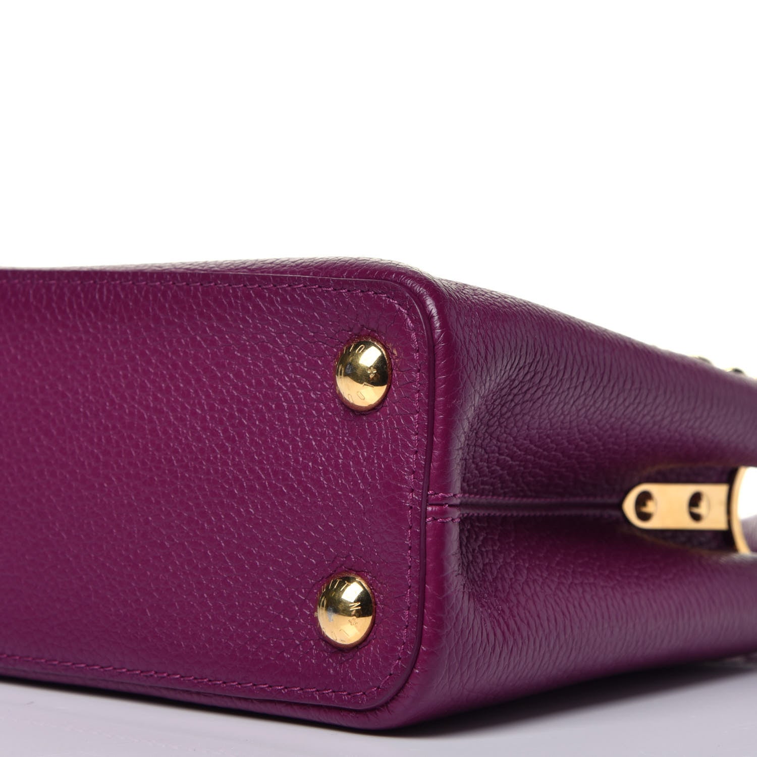Louis Vuitton Taurillon Studded Sol Capucines BB Magenta 9 of 9