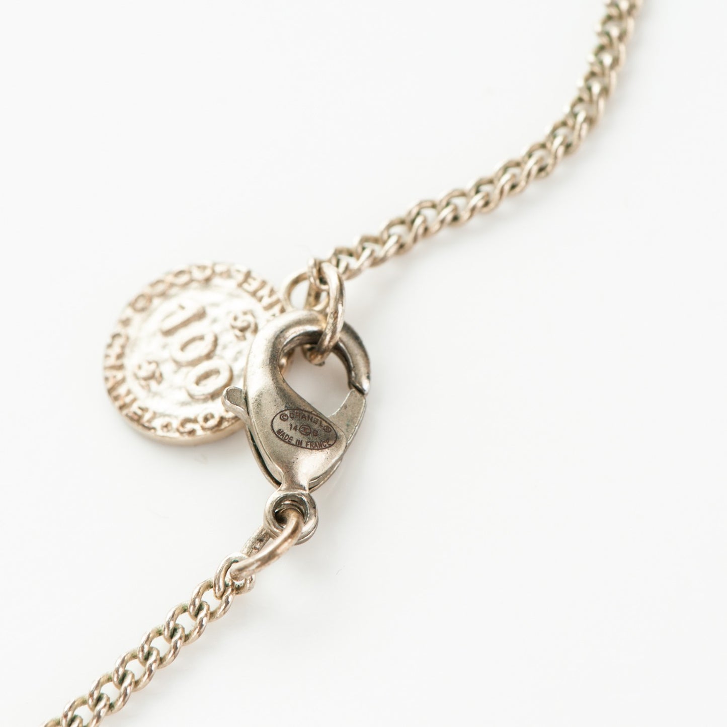 Pearl CC Pendant Necklace Gold