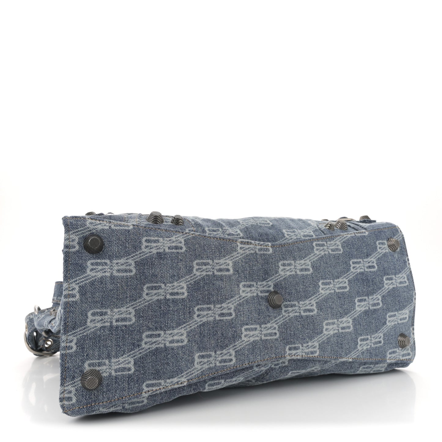 Denim BB Monogram Neo Cagole City Handbag Blue
