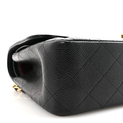 Chanel Caviar Quilted Jumbo Double Flap Black 10 of 12