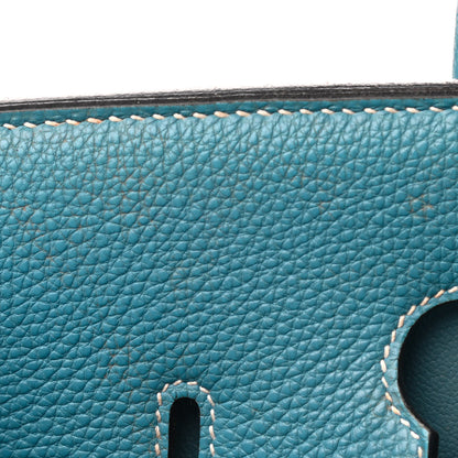 Hermes Togo Birkin 35 Blue Jean 9 of 13