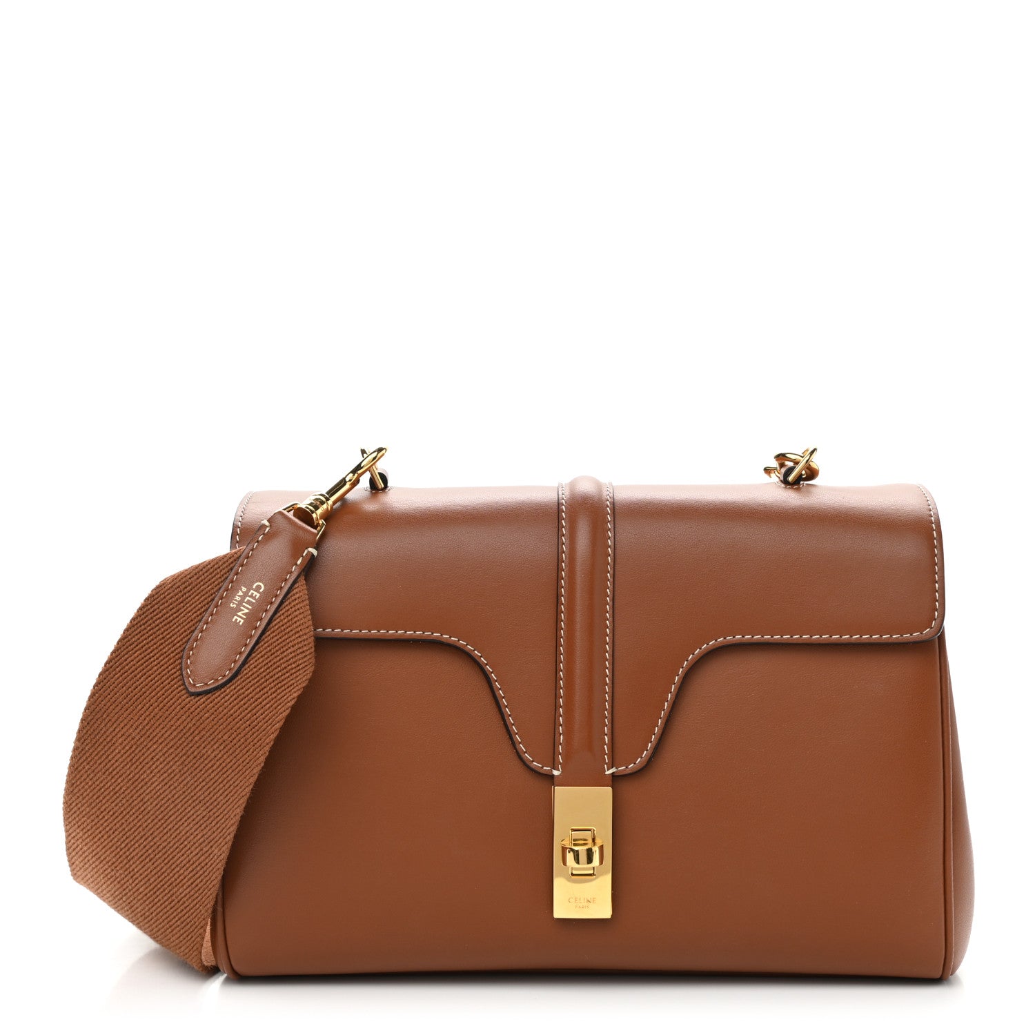 Celine Smooth Calfskin Teen Soft 16 Shoulder Bag Tan 1 of 10