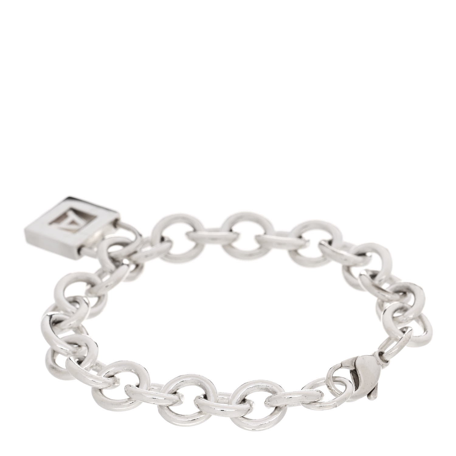Tiffany Sterling Silver Initial A Lock Charm Bracelet 2 of 4