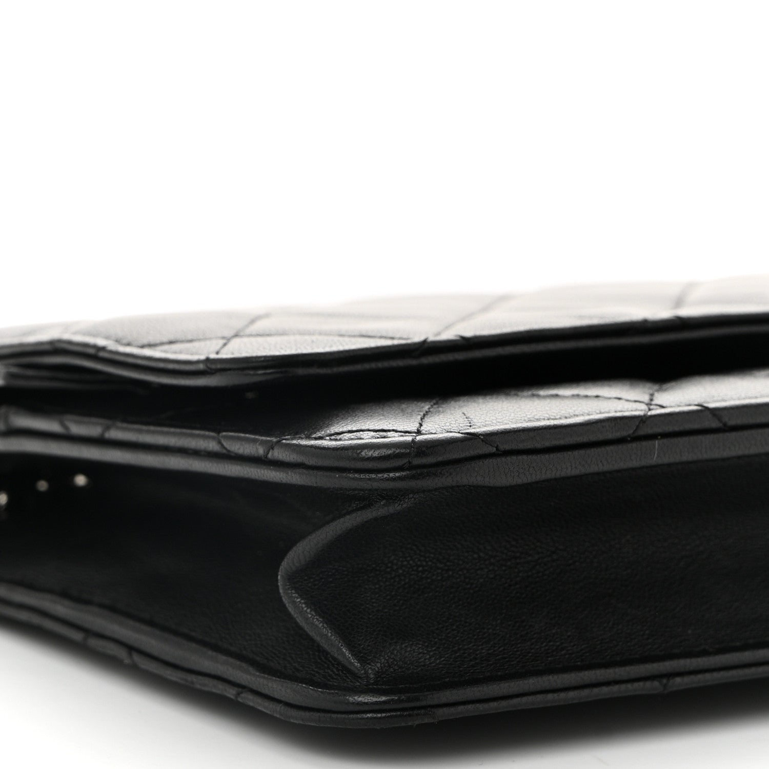 Chanel Lambskin Quilted Wallet On Chain WOC Black 10 of 11