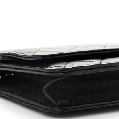 Chanel Lambskin Quilted Wallet On Chain WOC Black 10 of 11