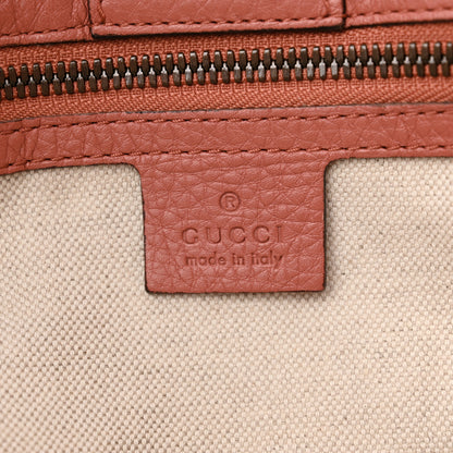 Gucci Pebbled Calfskin Bi-Color Medium Bamboo Shopper Tote Pink 7 of 18