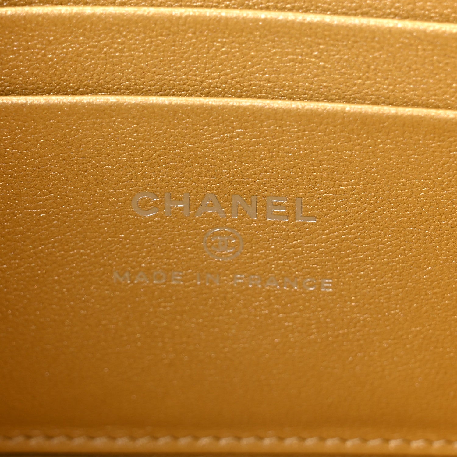 Chanel Metallic Caviar Quilted Small Top Handle Vanity Case With Chain Gold 6 of 11