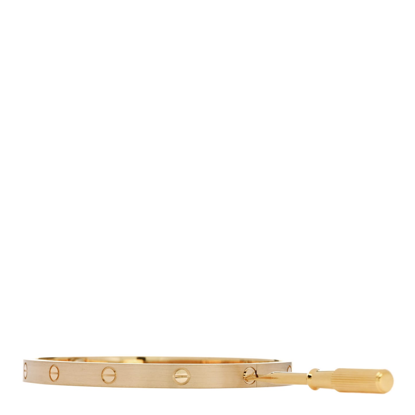 18K Yellow Gold Brushed Finish LOVE Bracelet 22