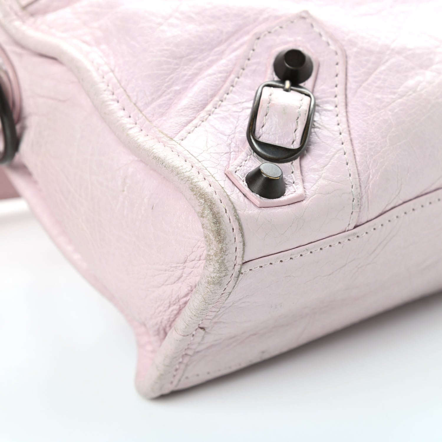 Balenciaga Agneau Classic Hardware Mini City Rose Poudre Rose Petunia 9 of 18