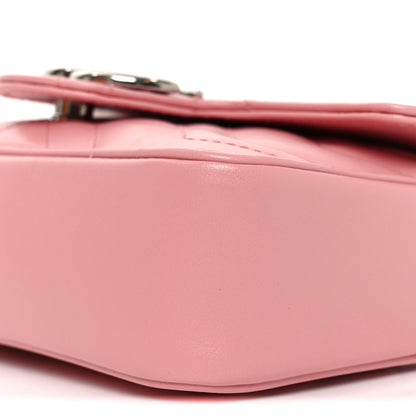 Gucci Calfskin Matelasse Super Mini GG Marmont Shoulder Bag Wild Rose 10 of 11