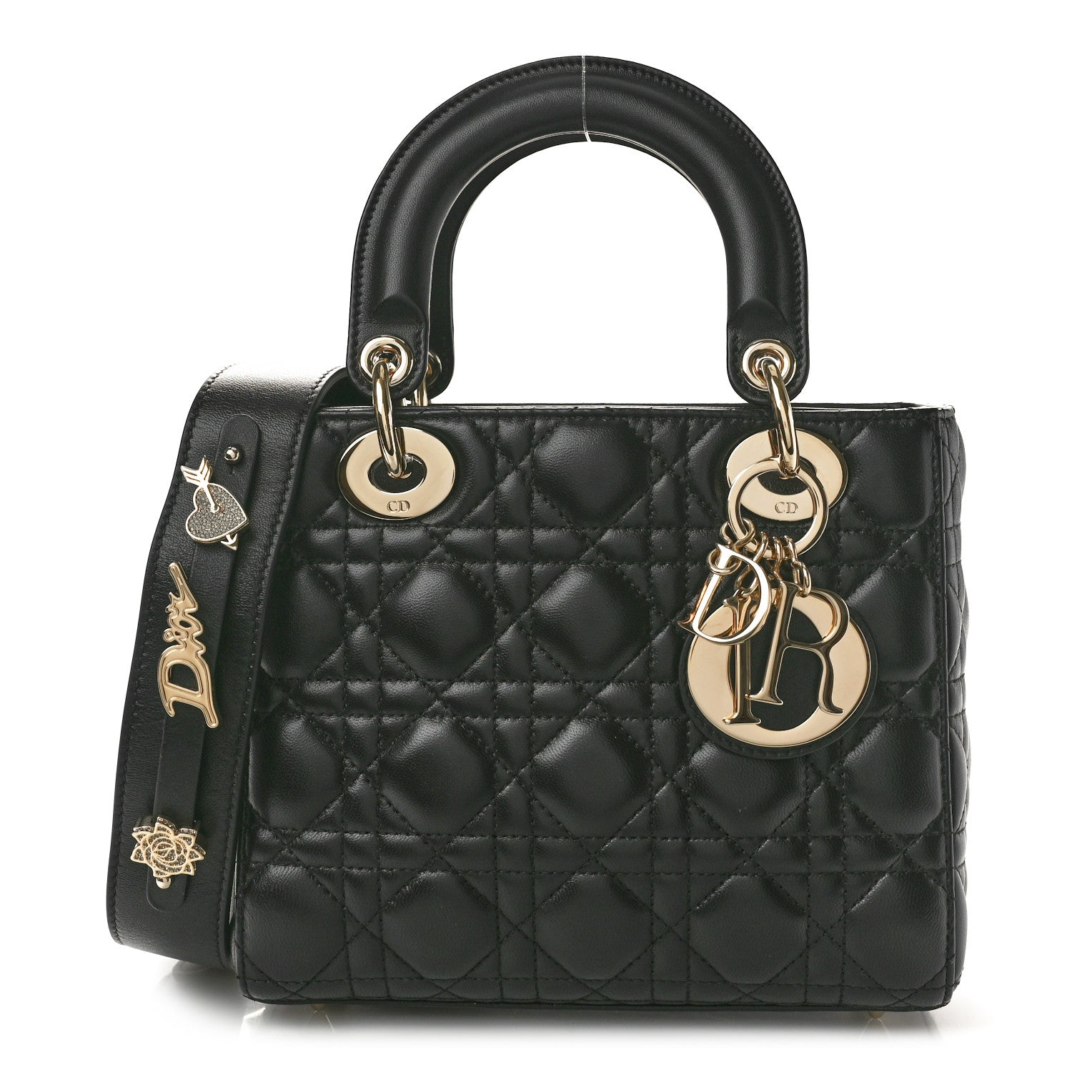 Christian Dior Lambskin Cannage Small My ABCDior Lady Dior Black 1 of 10