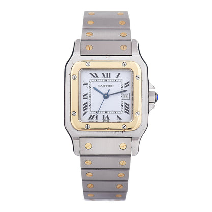 Cartier Stainless Steel 18K Yellow Gold 29mm Santos De Cartier Galbee Automatic Watch 1 of 4