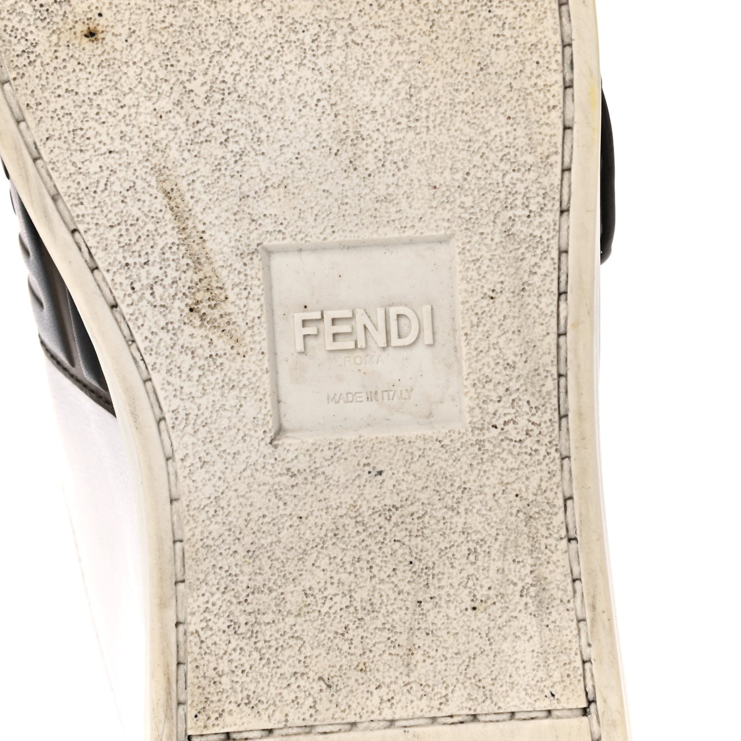 Vitello FF Embossed Womens Slip On Sneakers 38.5 Ultra White Maya Black