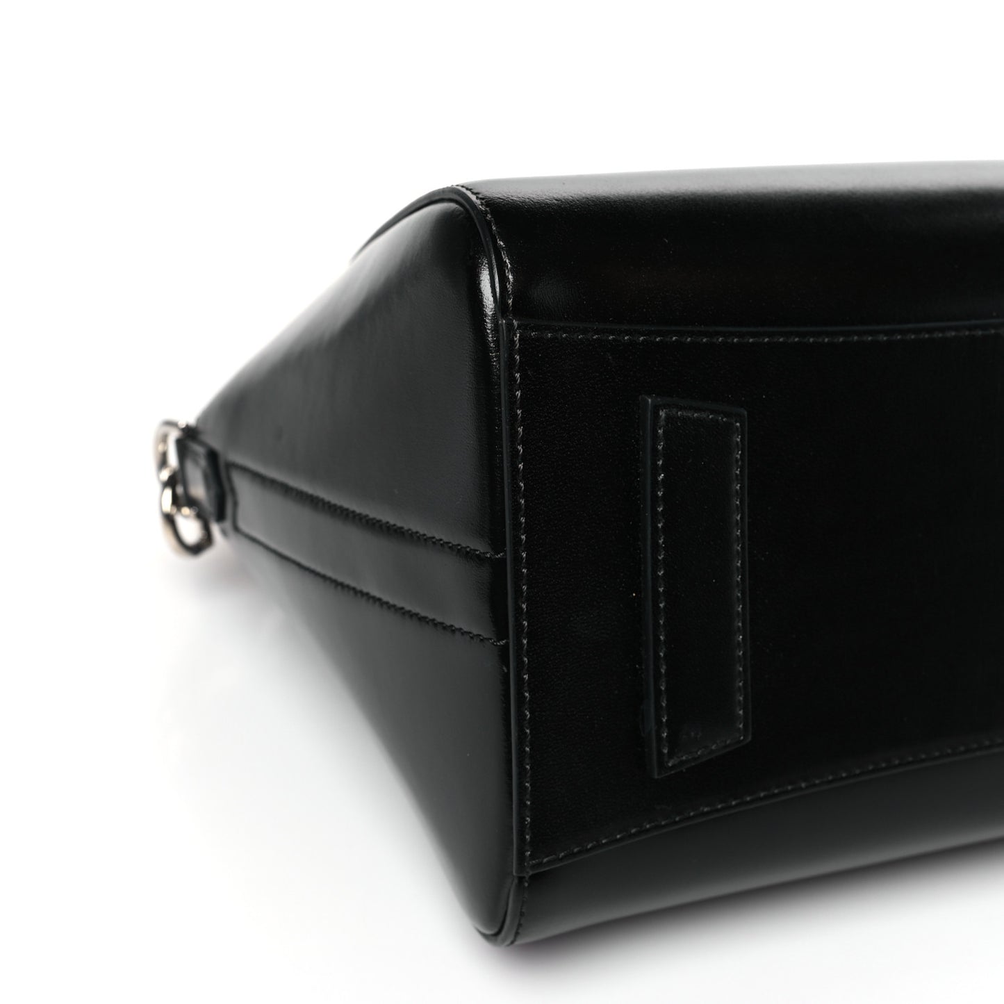 Shiny Lord Calfskin Small Antigona Black