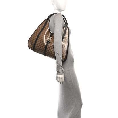 Gucci Crystal Monogram Dollar Calfskin Medium Joy Shoulder Bag Beige Ebony Testa di Moro 2 of 10
