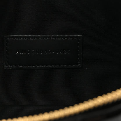 Saint Laurent Patent Calfskin Carre Quilted Cassandre Pouch On Chain Black 7 of 8
