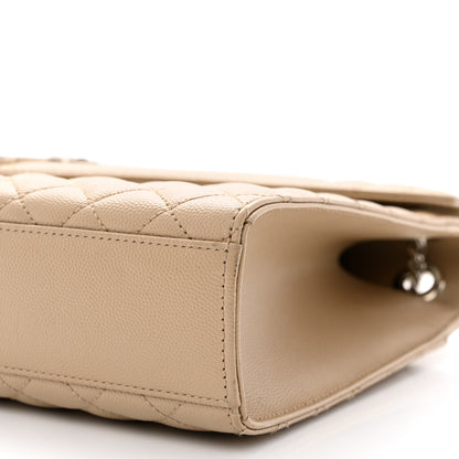Saint Laurent Grain De Poudre Mixed Matelasse Large Triquilt Monogram Satchel Dark Beige 10 of 10