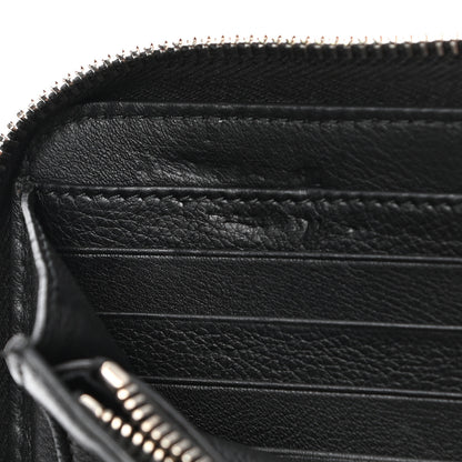 Christian Dior HOMME Calfskin Ribbed Zip Around Wallet Black 8 of 8