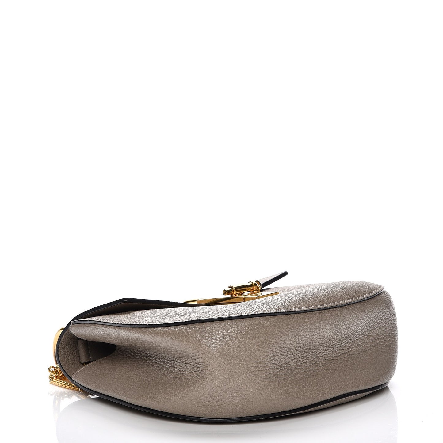 Grained Lambskin Drew Shoulder Bag Motty Grey