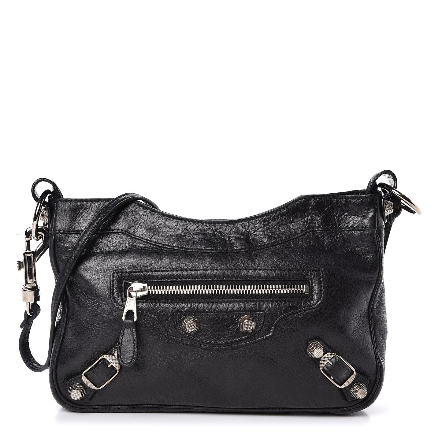 Agneau Giant 12 Silver Hardware Hip Black