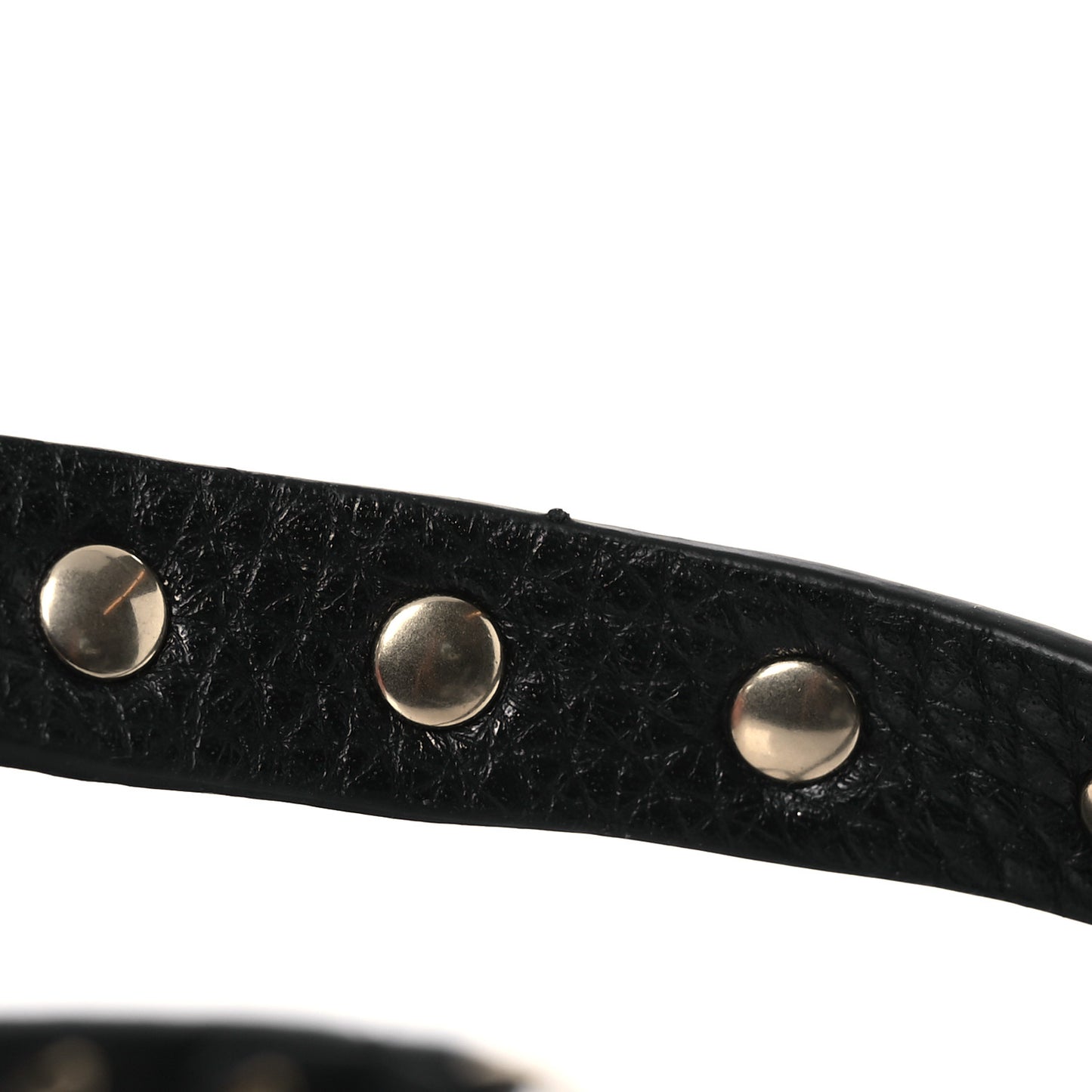 Grained Calfskin Rockstud Crossbody Bag Black
