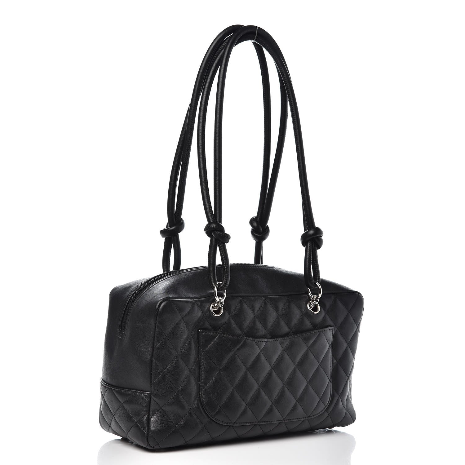Chanel Calfskin Quilted Large Cambon Bowler Black 3 of 17
