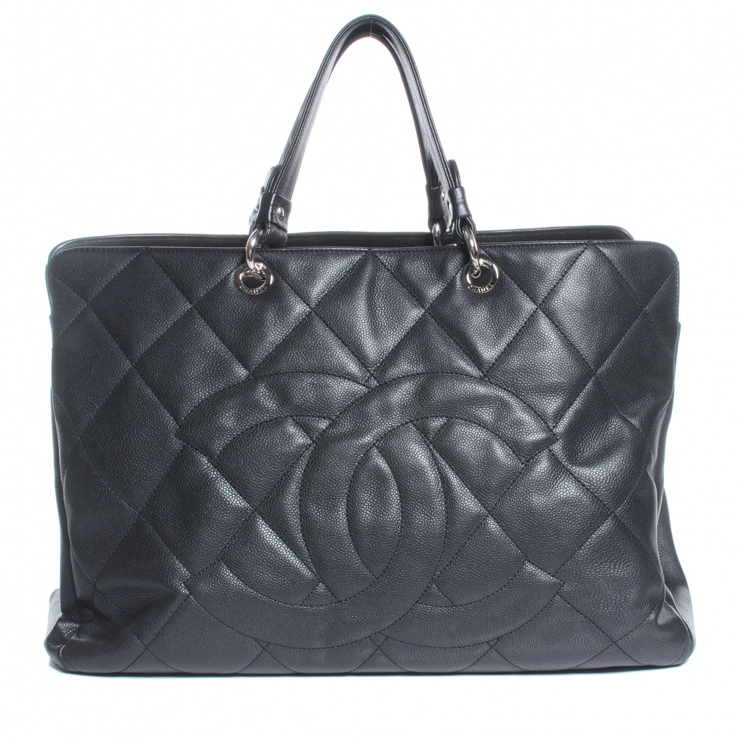 Caviar Quilted XL Tote Black