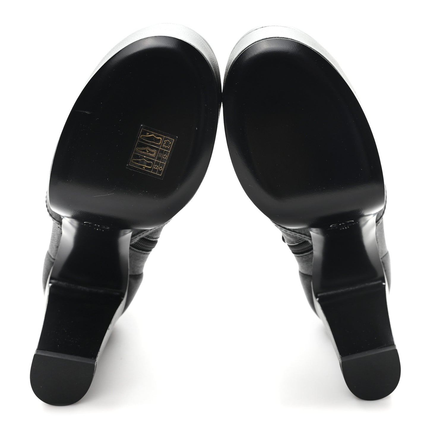 Lambskin Platform Short Boots 39 Black