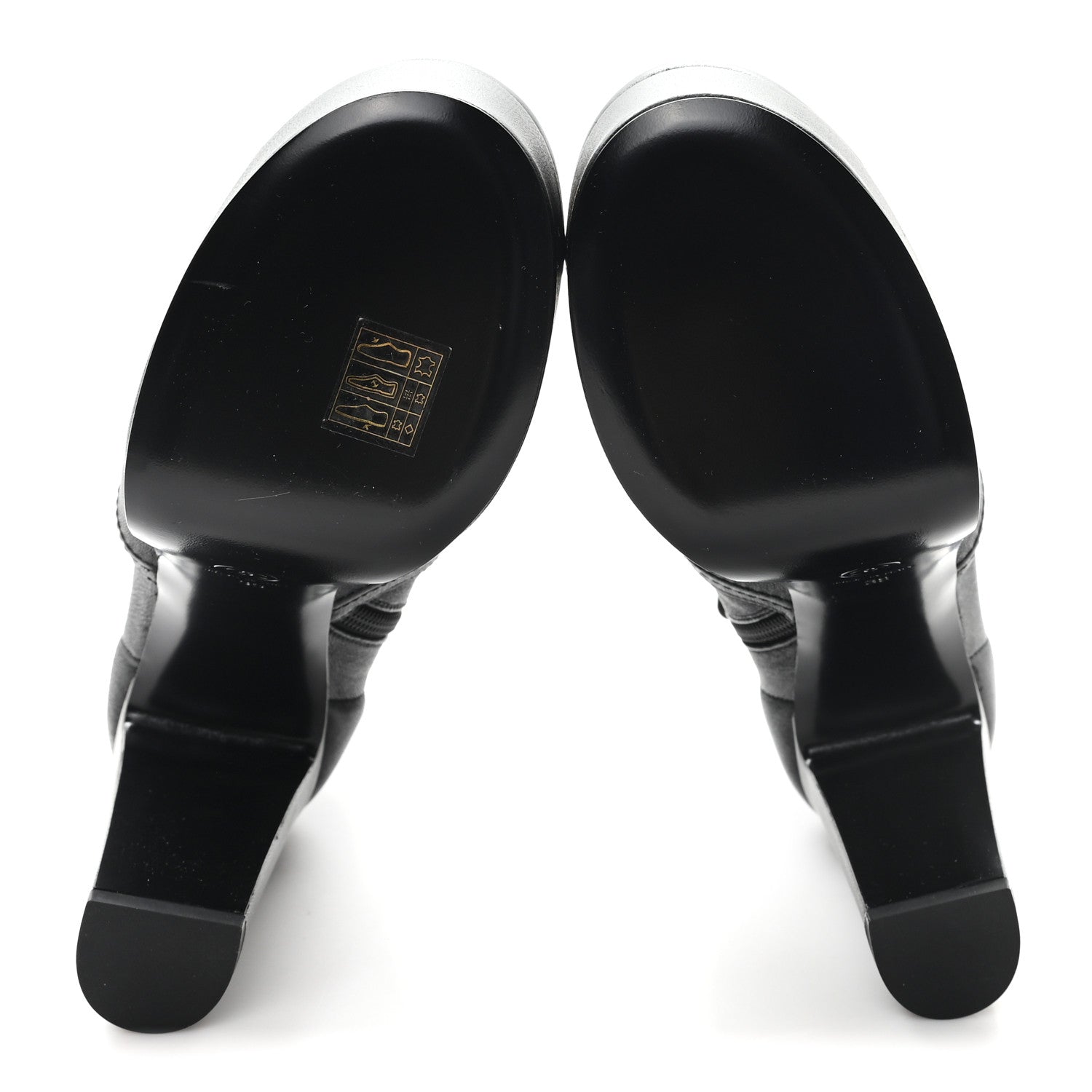 Chanel Lambskin Platform Short Boots 39 Black 6 of 9